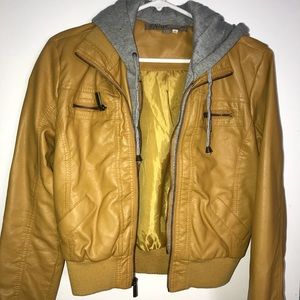 Mustard Yellow Leather Jacket